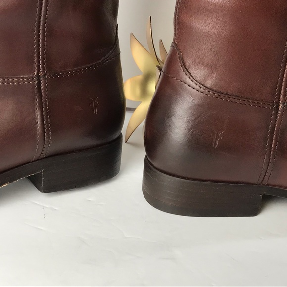 Frye Mellisa Tall Boots Button Pull-on Redwood - Picture 5 of 8